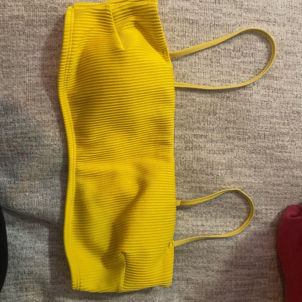 Yellow Hollister bikini top. Size XL